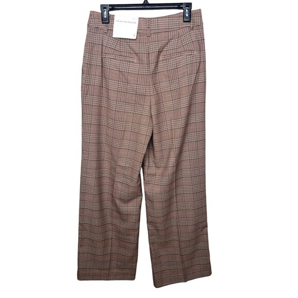 Loft Peyton Trouser in Plaid Womens High-Waist Wide Leg Pants Size 4 - Picture 4 of 16
